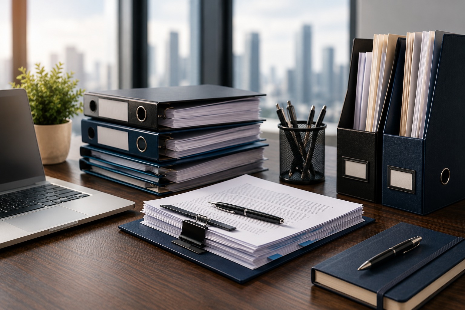 Corporate records organised in advance of a business closure engagement