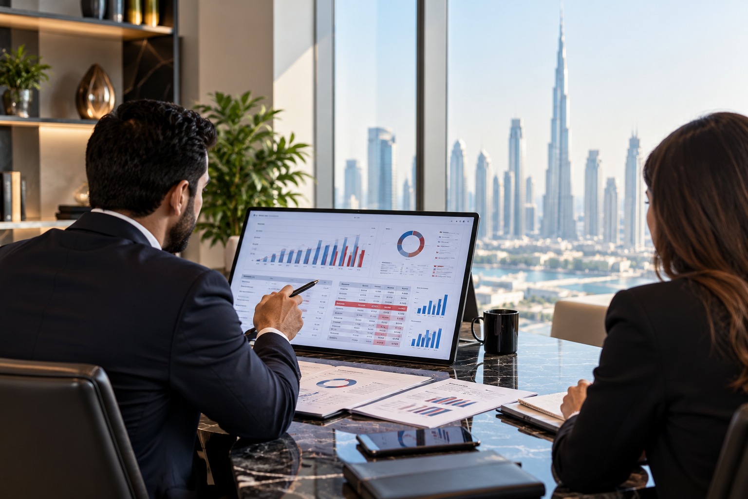 Management reviewing audit findings